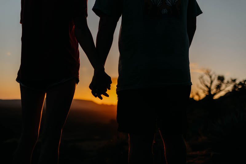 Couple walking together
