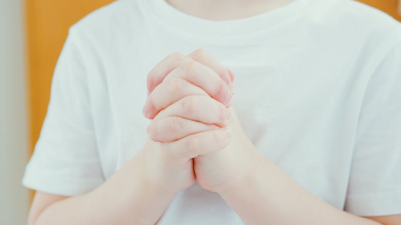 Peaceful moment of prayer
