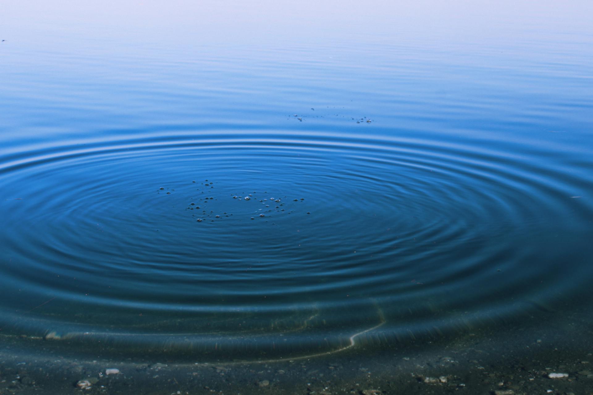 Peaceful water ripples
